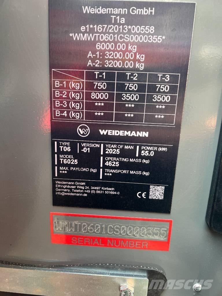 Weidemann T6025 Телескопические фронтальные погрузчики