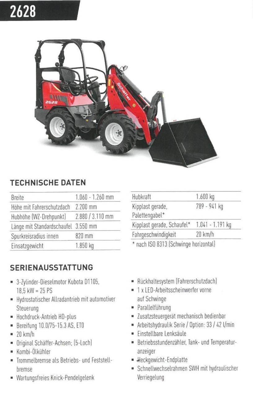 Schäffer 2628 Малые погрузчики