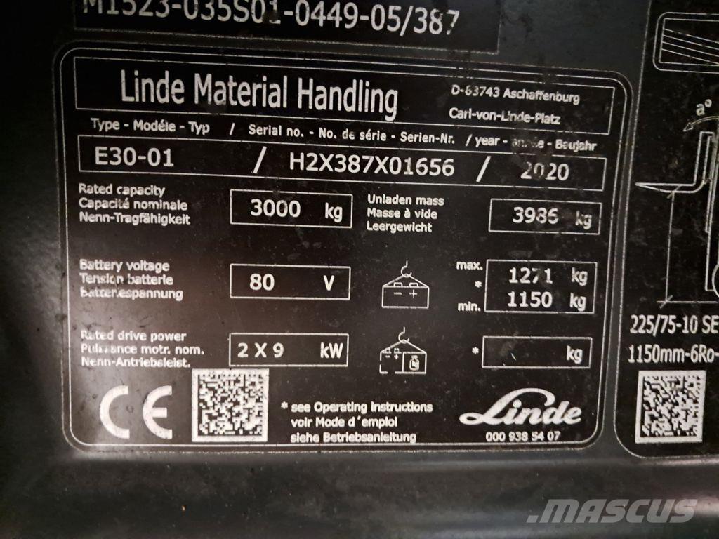 Linde E30-01 Электропогрузчики