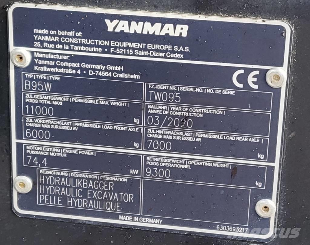 Yanmar B 95 W Колёсные экскаваторы