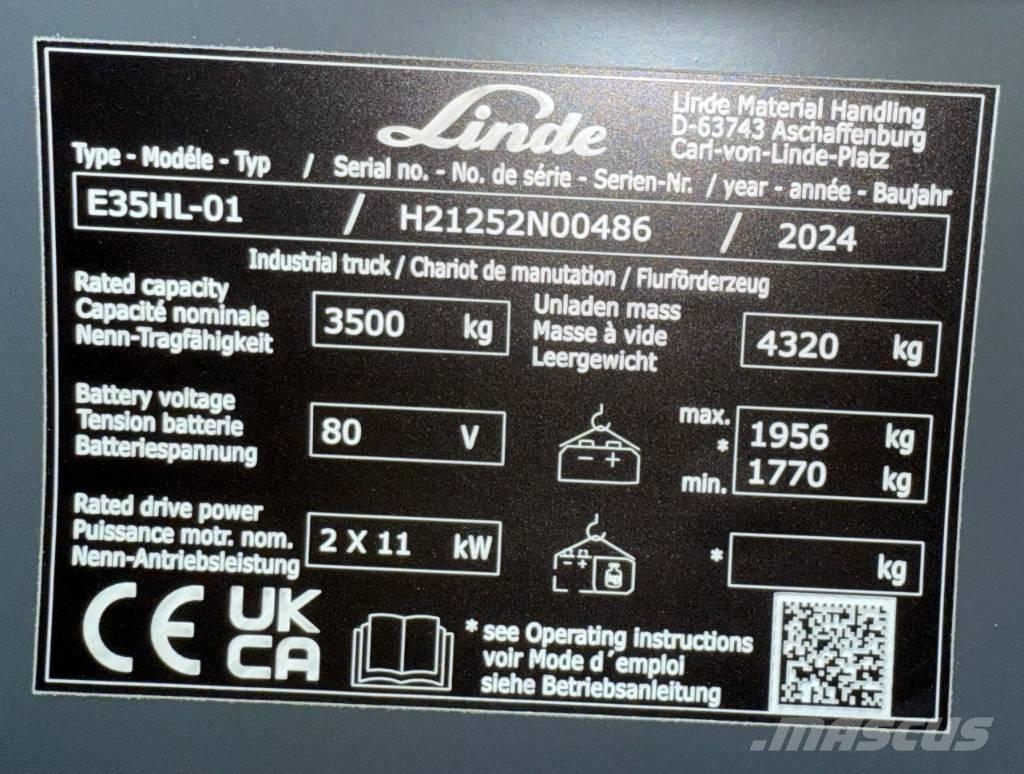 Linde E 35 Электропогрузчики