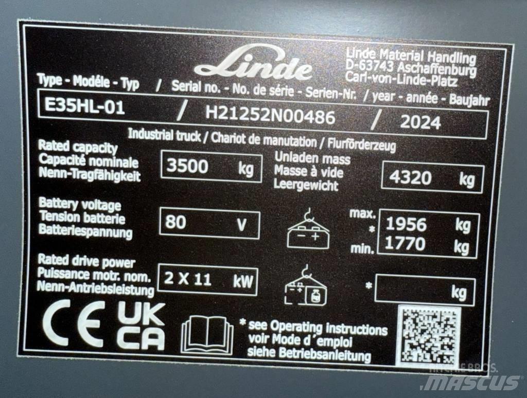 Linde E35HL/1252-01 Электропогрузчики