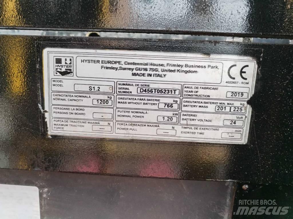 Hyster S 1.2 Ручные штабелёры с электроподъёмом