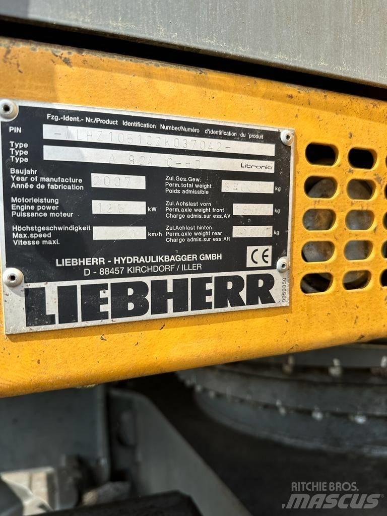 Liebherr A 924C-HD Колёсные экскаваторы