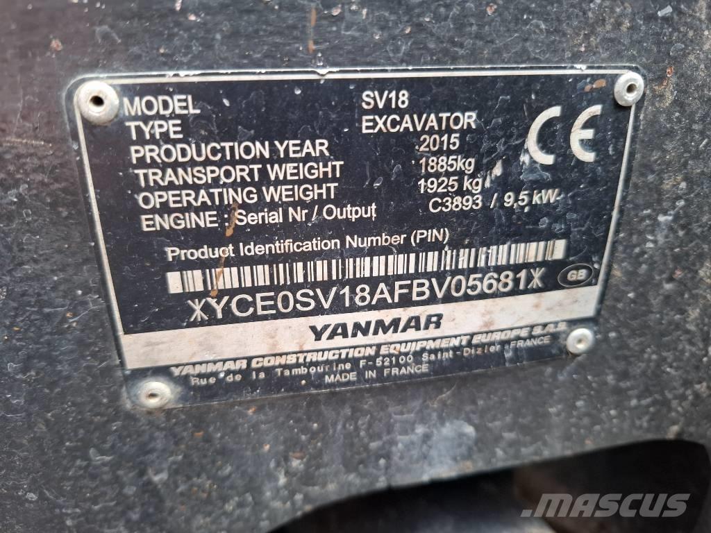 Yanmar SV 18 Мини-экскаваторы