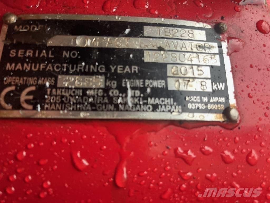 Takeuchi TB 228 Мини-экскаваторы