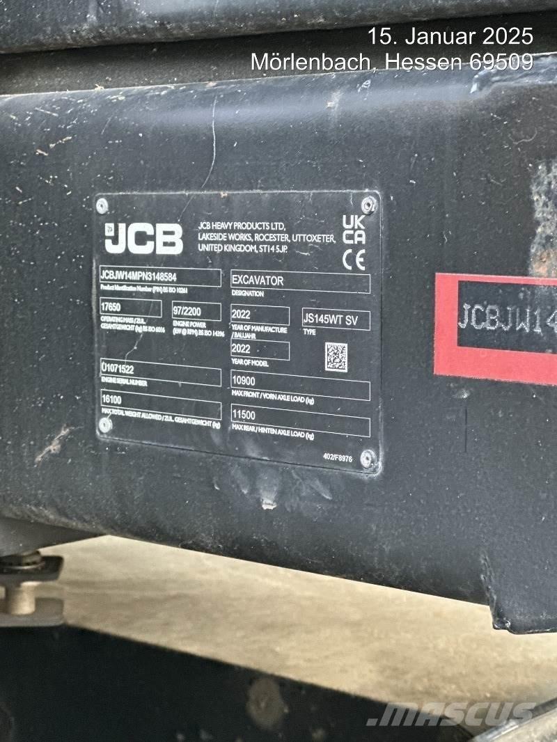 JCB JS145W PLUS Колёсные экскаваторы