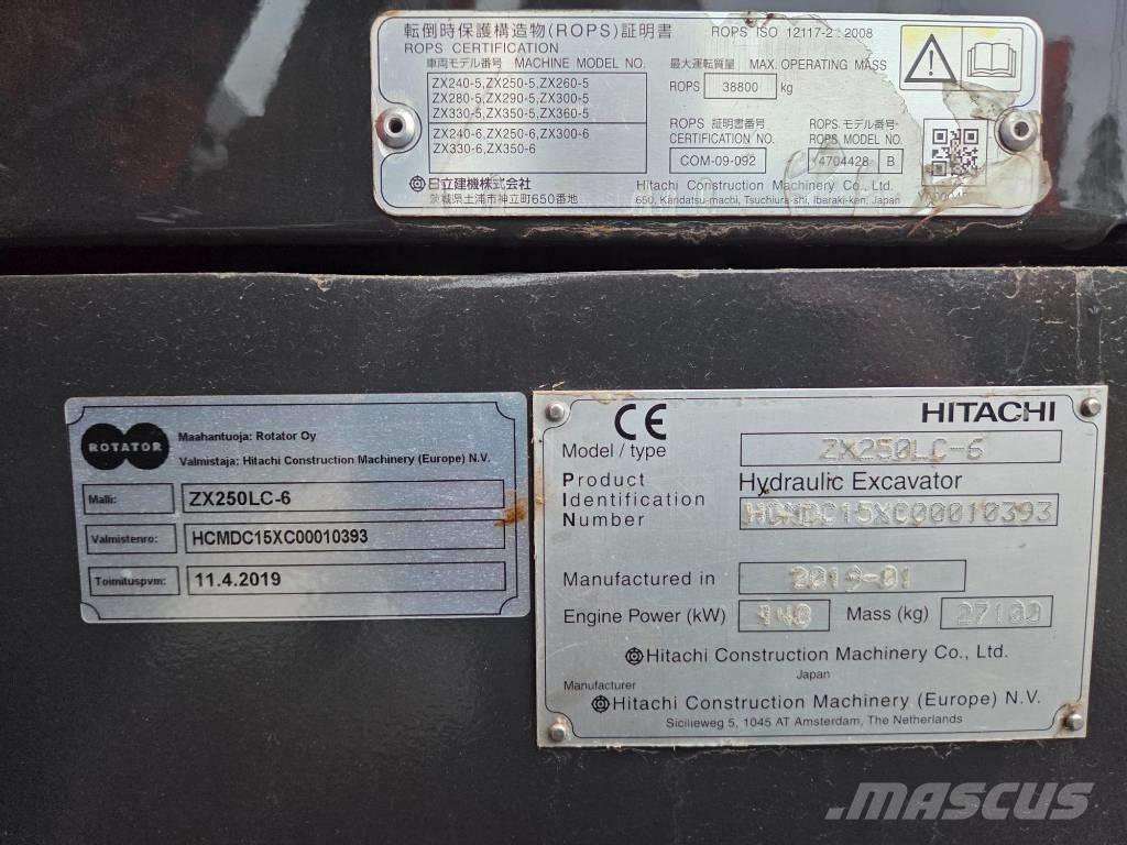 Hitachi ZX 250 LC-6 Гусеничные экскаваторы