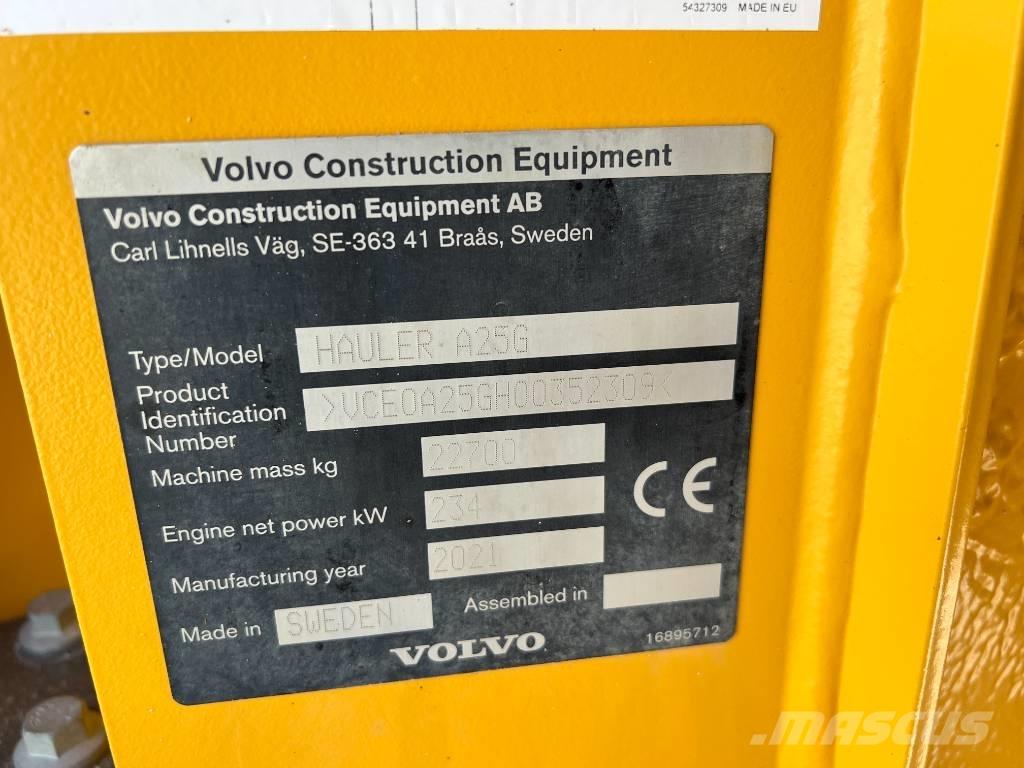 Volvo A25G Шарнирно-сочленённые самосвалы