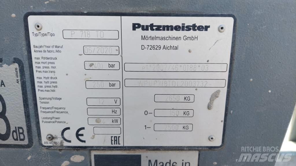 Putzmeister P 718 TD Бетононасосы