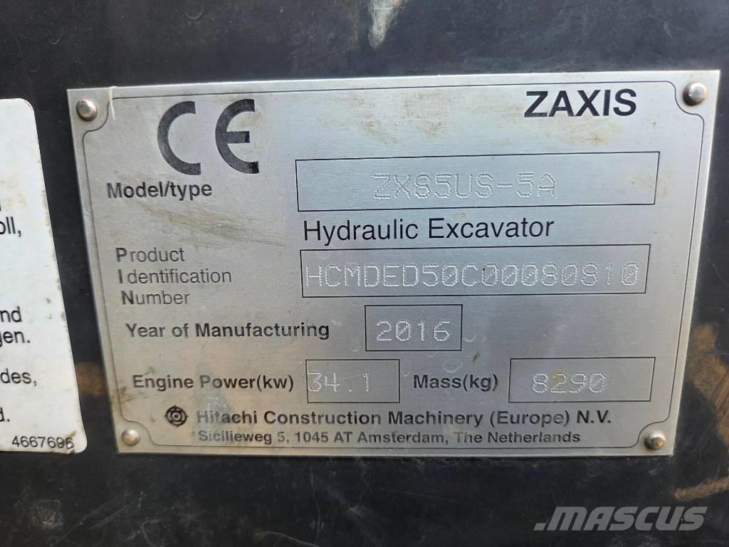 Hitachi ZX 85 US-5 A Малые экскаваторы 7т-12т