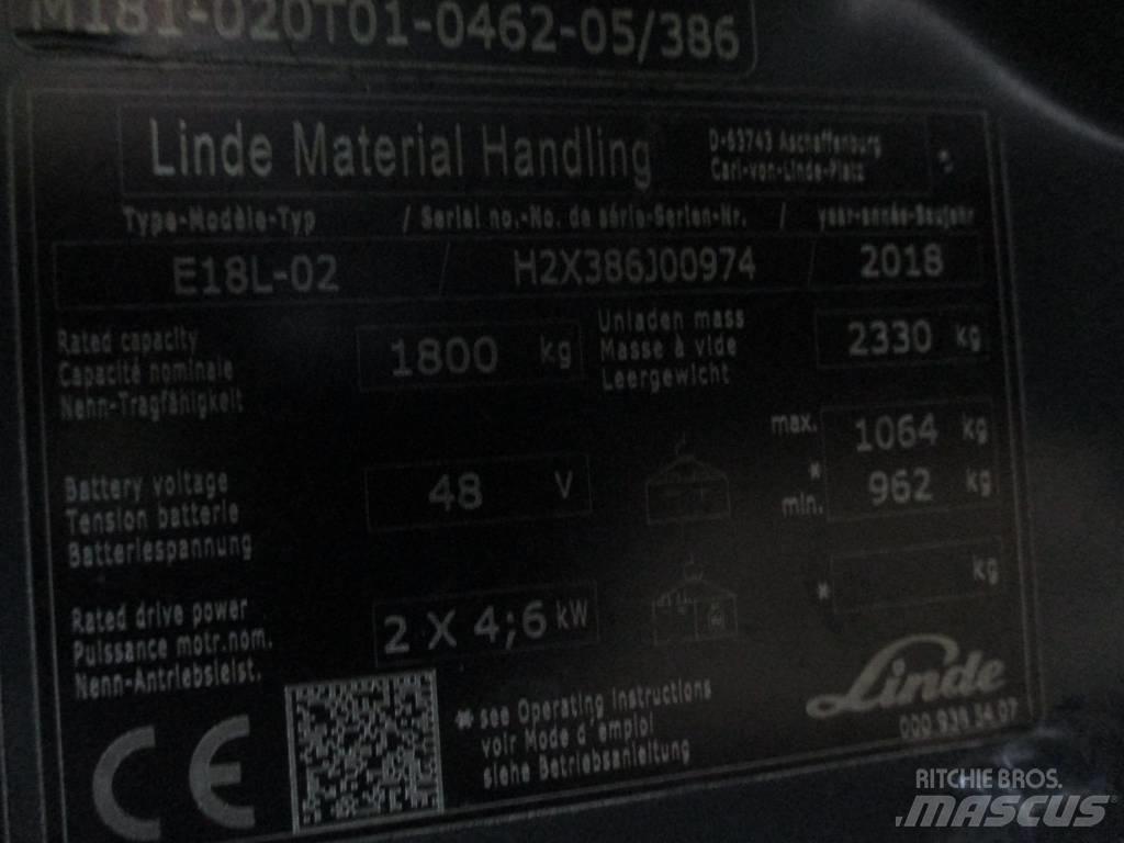 Linde E18L Электропогрузчики