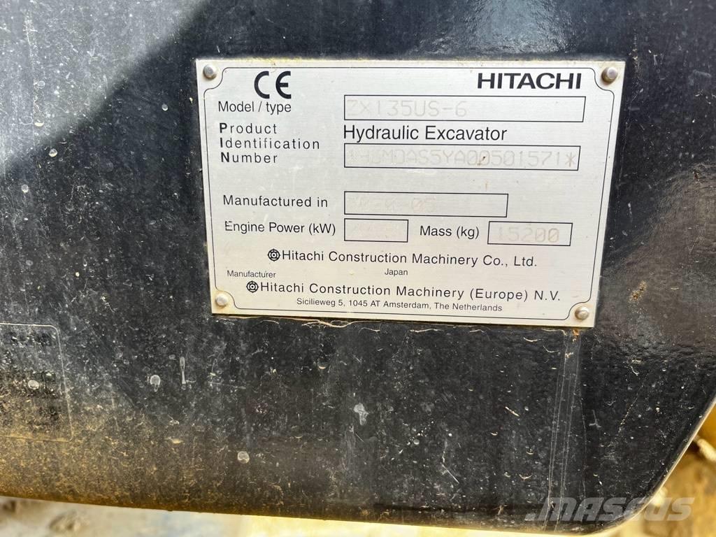Hitachi ZX135US-6-2P Гусеничные экскаваторы