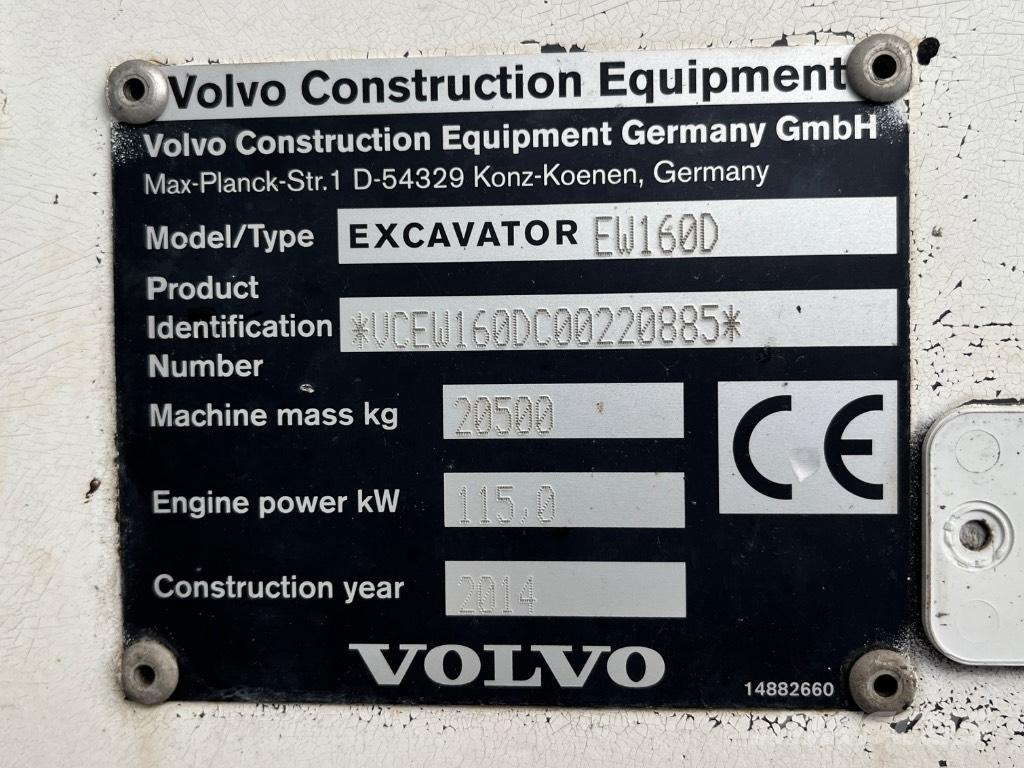 Volvo EW 160 D Колёсные экскаваторы