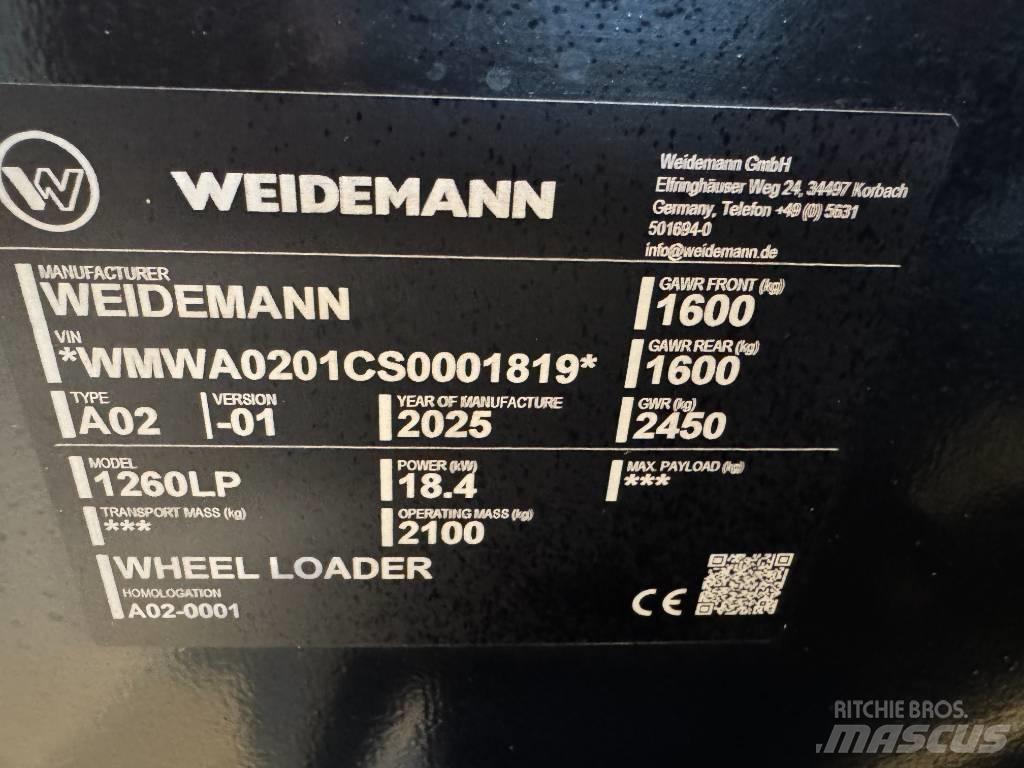 Weidemann 1260 LP Многофункциональные сельскохозяйственные погрузчики