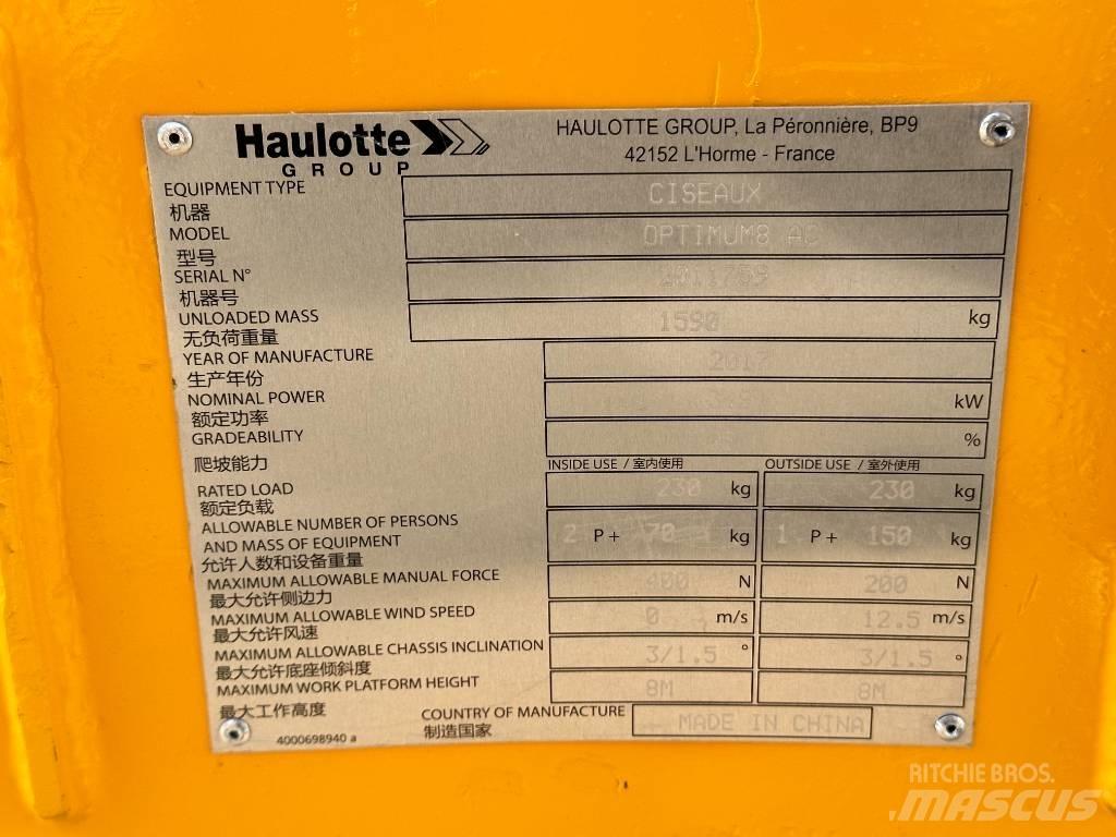 Haulotte OPTIMUM 8 Ножничные подъемники