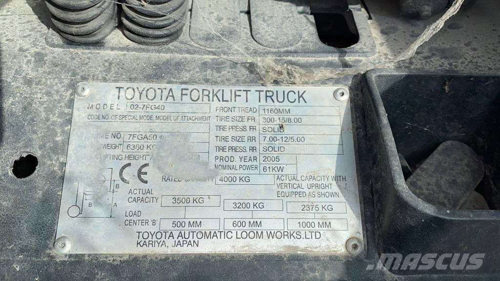 Toyota 02-7 FG 40 Газовые погрузчики