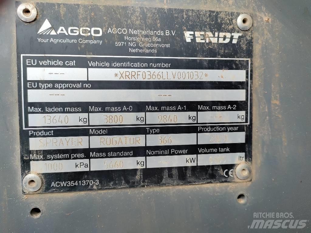 Fendt Rogator 366 Прицепные опрыскиватели