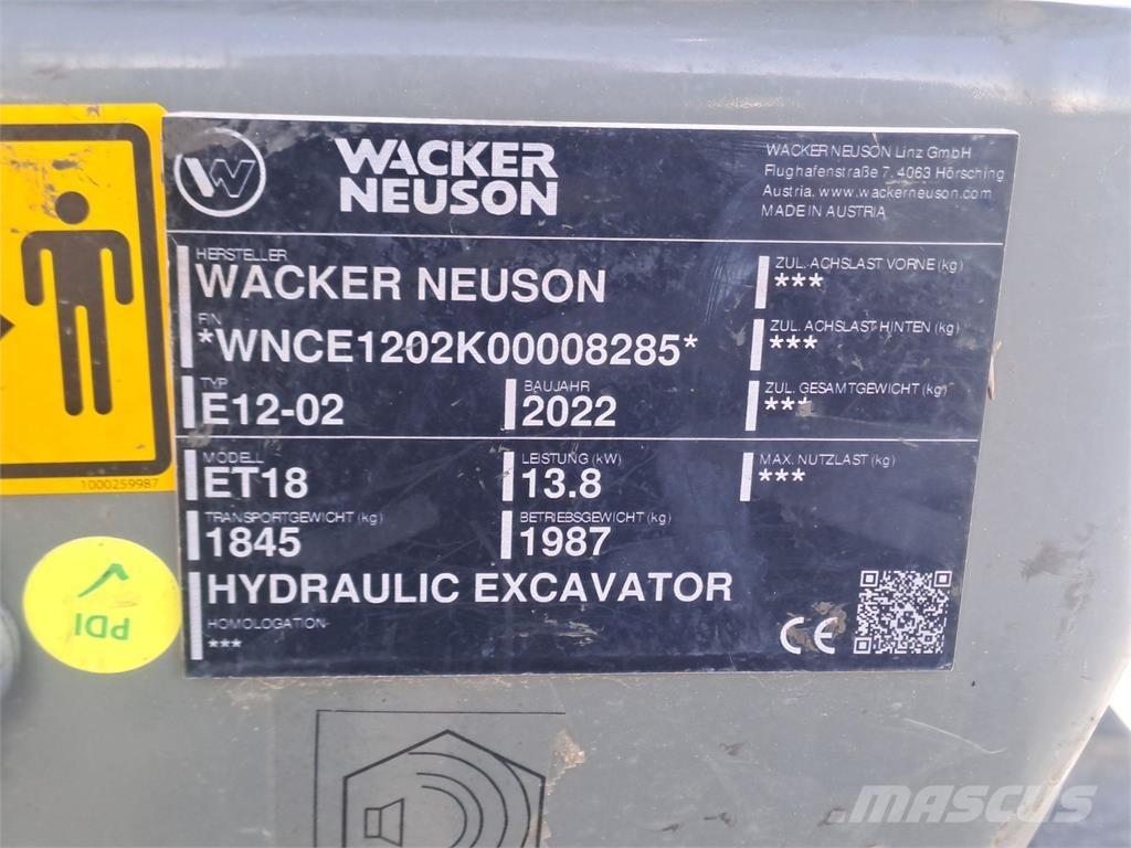 Wacker Neuson ET18 Гусеничные экскаваторы