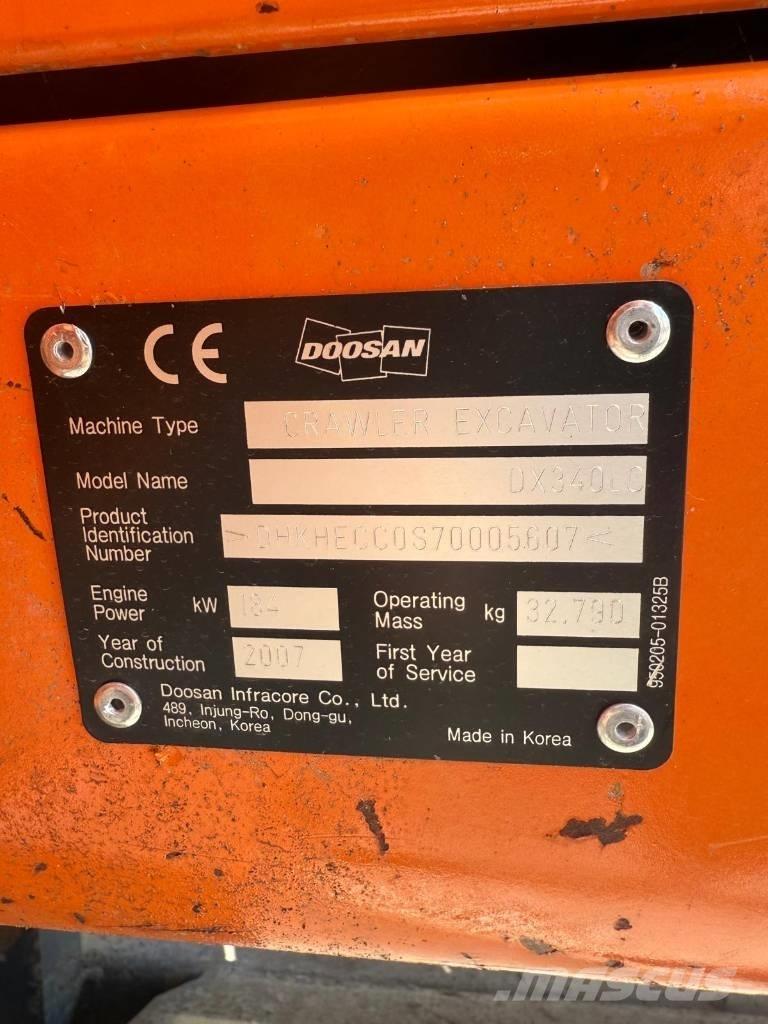Doosan DX 340 LC Гусеничные экскаваторы
