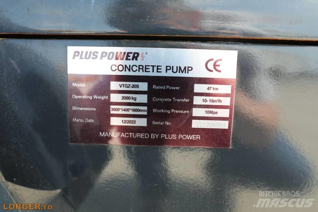 Plus Power VTGZ - 20S Бетононасосы