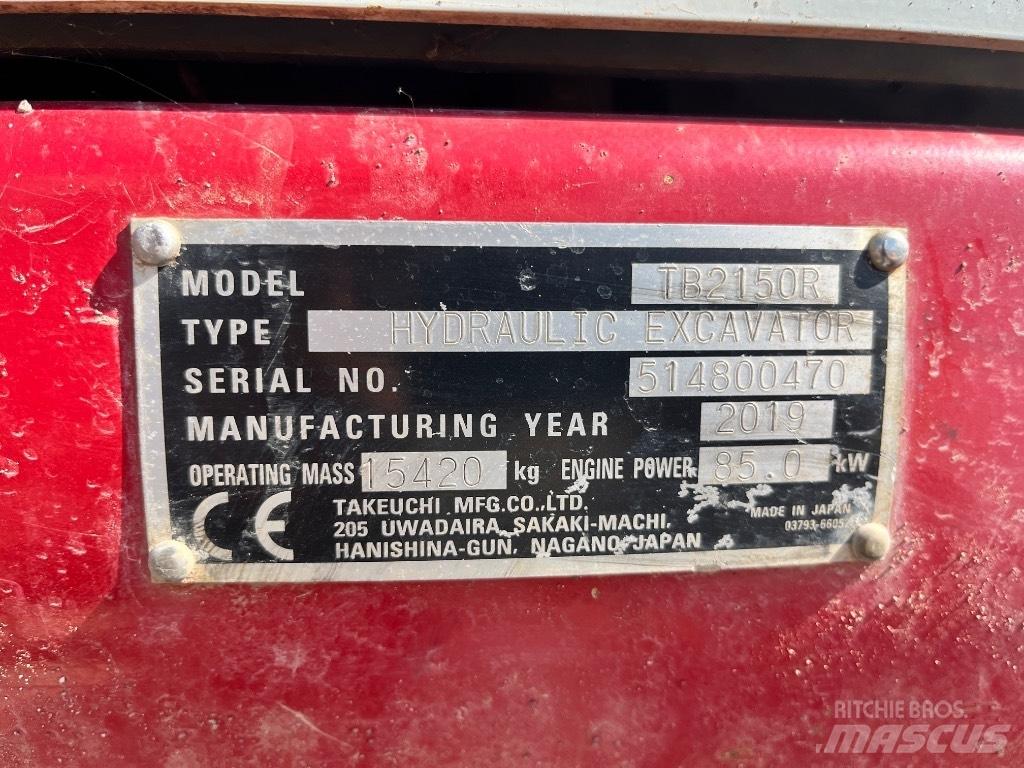 Takeuchi TB 2150 R Гусеничные экскаваторы