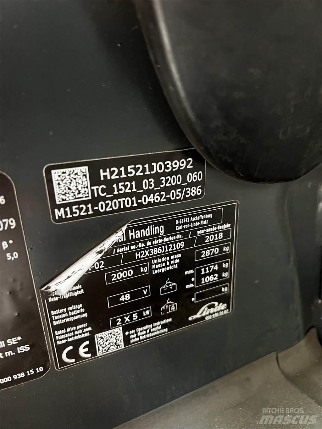 Linde E20PH Электропогрузчики