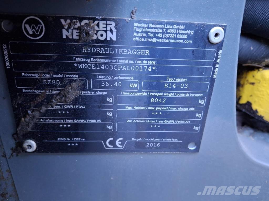 Wacker Neuson EZ 80 Малые экскаваторы 7т-12т