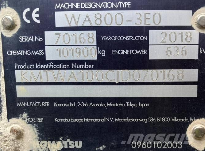 Komatsu WA 800-3 Фронтальные погрузчики