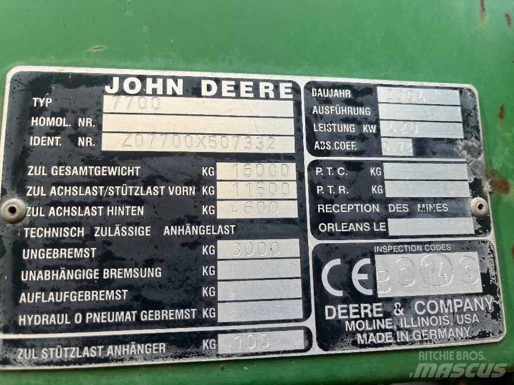 John Deere 7700 Самоходные кормоуборочные комбайны