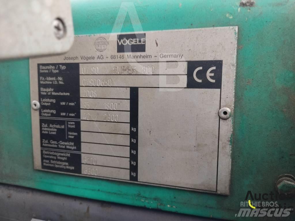 Vögele Super 800 Асфальтоукладчики