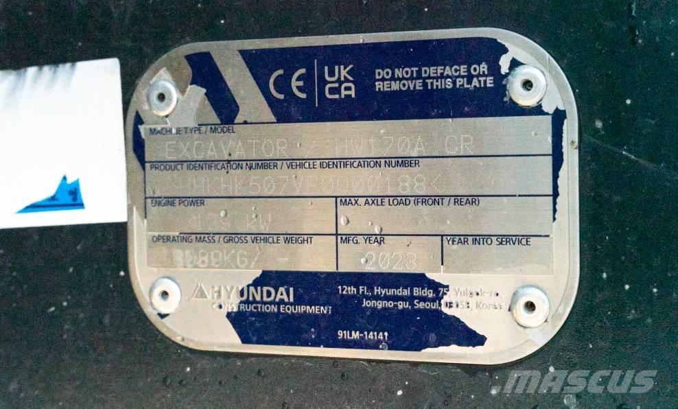 Hyundai HW 170 ACR Колёсные экскаваторы