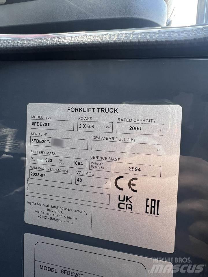 Toyota 8FBE20T Электропогрузчики