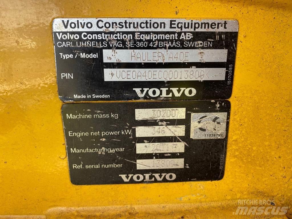 Volvo A40E Шарнирно-сочленённые самосвалы