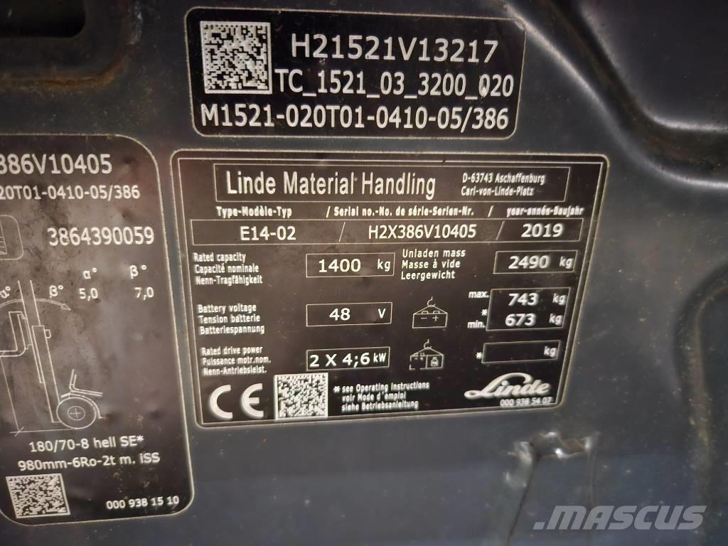 Linde E14 Электропогрузчики