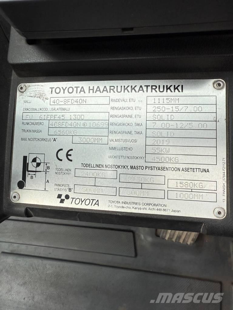 Toyota 40-8 FD 40 N Дизельные погрузчики