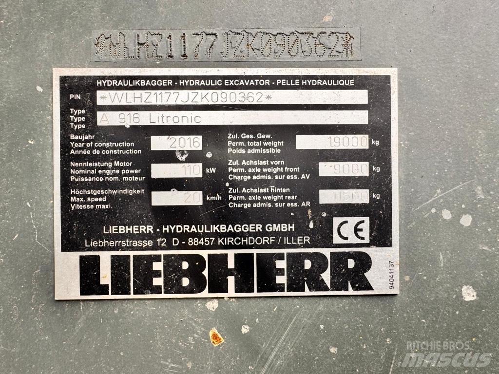 Liebherr A 916 Колёсные экскаваторы