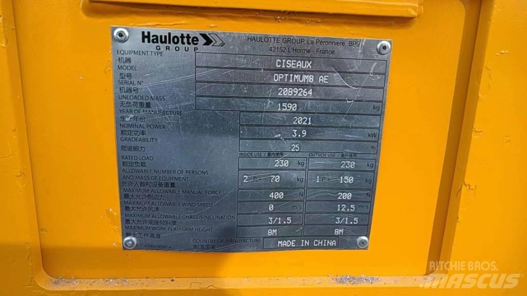 Haulotte OPTIMUM 8 Ножничные подъемники