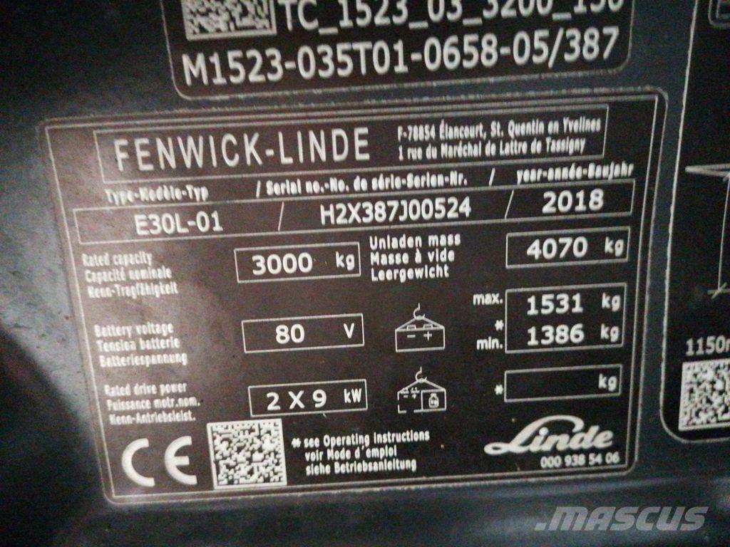 Linde E30L-01 Электропогрузчики