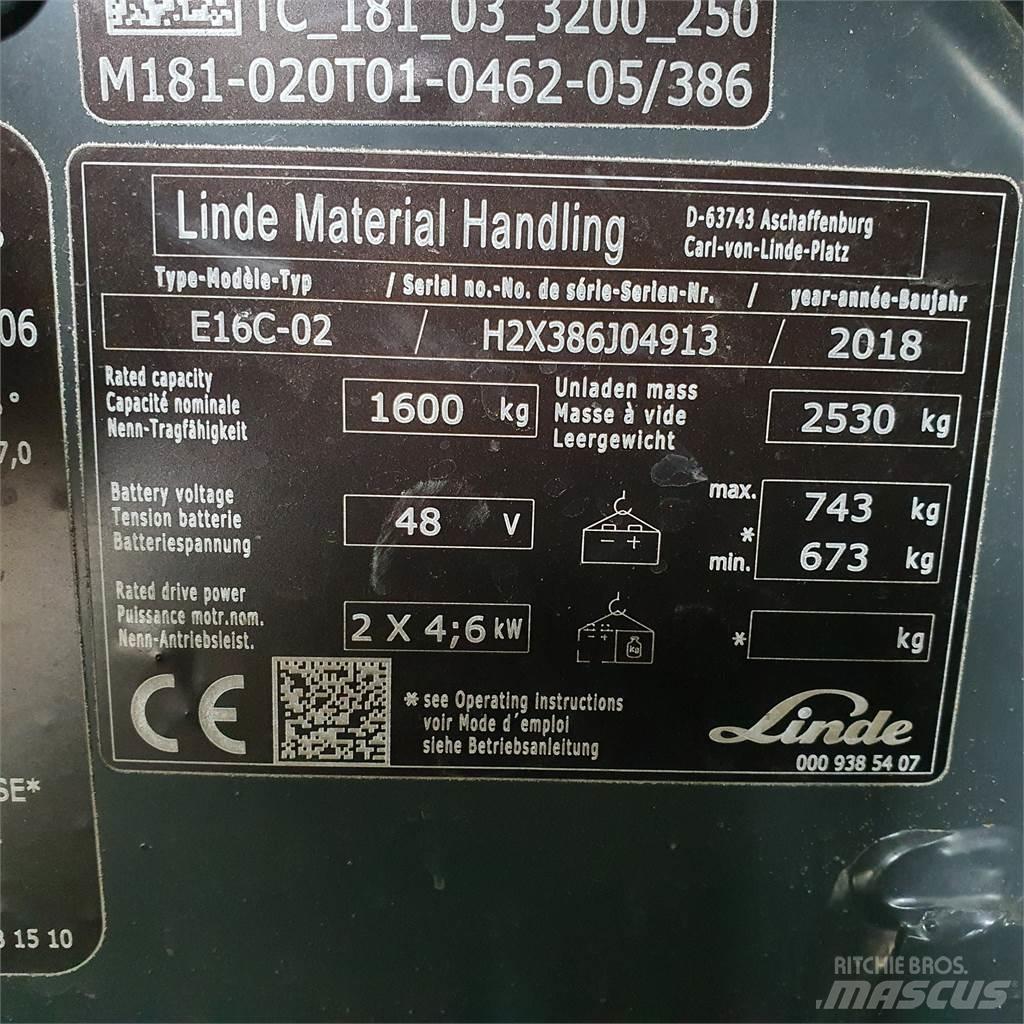 Linde E16C Электропогрузчики