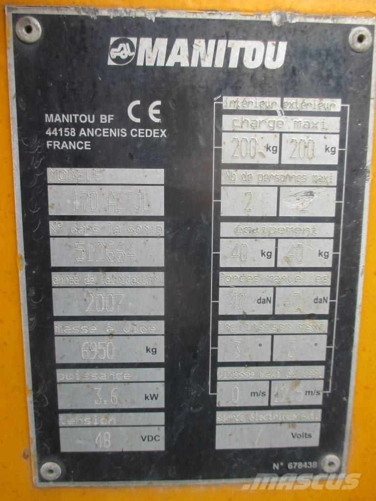 Manitou 170 AETJL Коленчатые подъемники