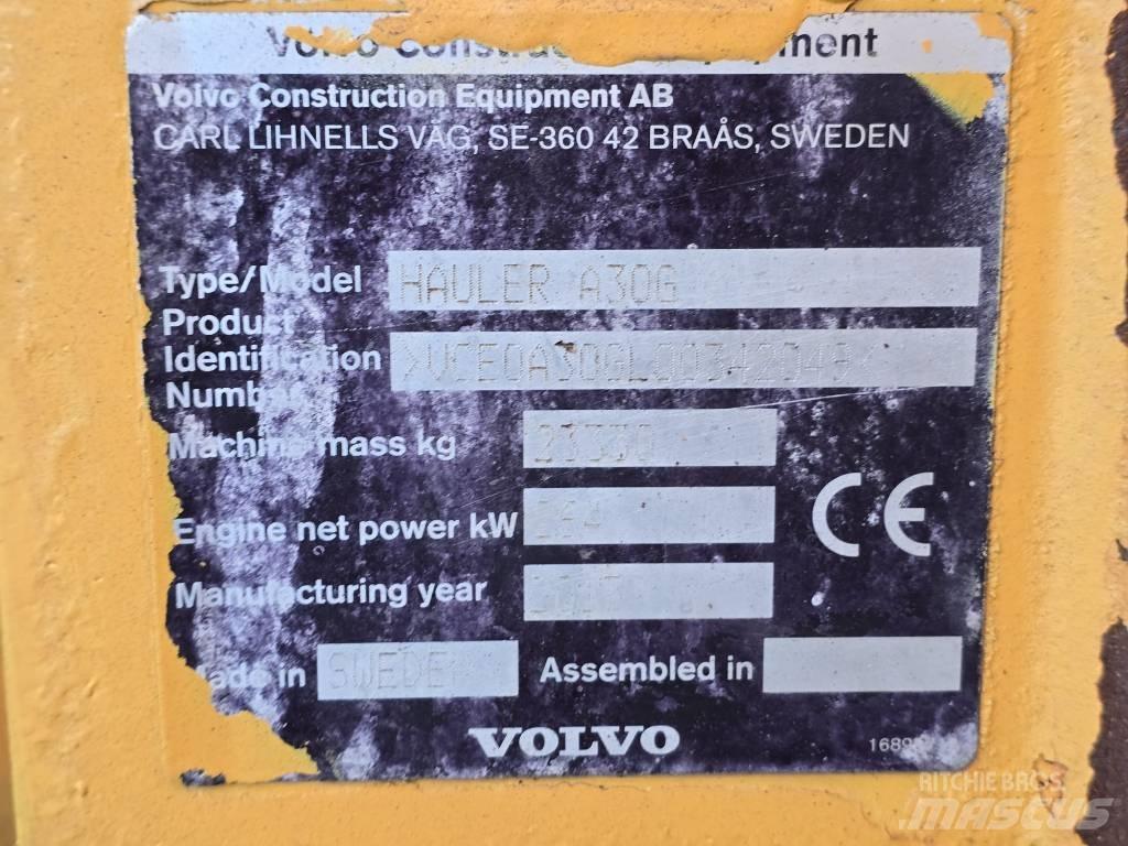 Volvo A30G Шарнирно-сочленённые самосвалы