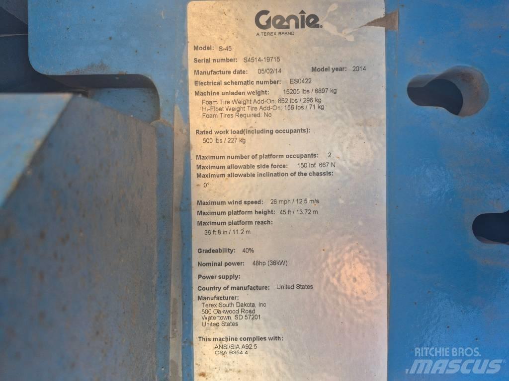 Genie S 45 Телескопические подъемники