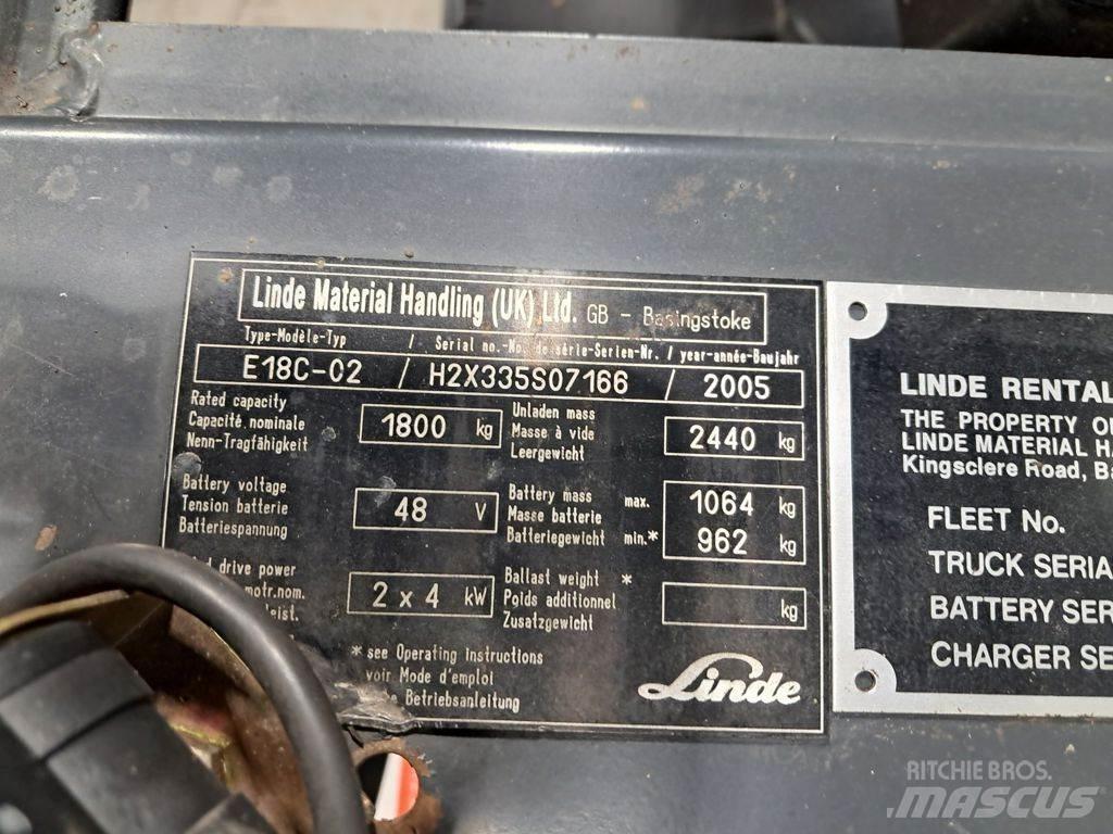 Linde E18C-02 Электропогрузчики