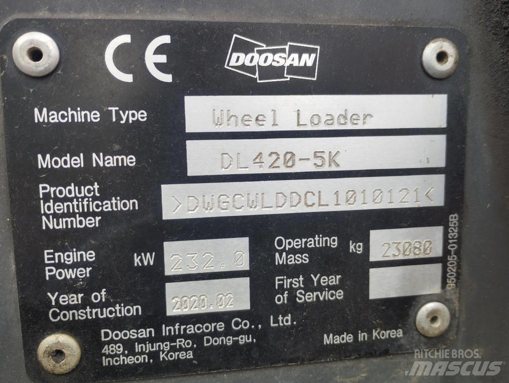Doosan DL 420-5 Фронтальные погрузчики