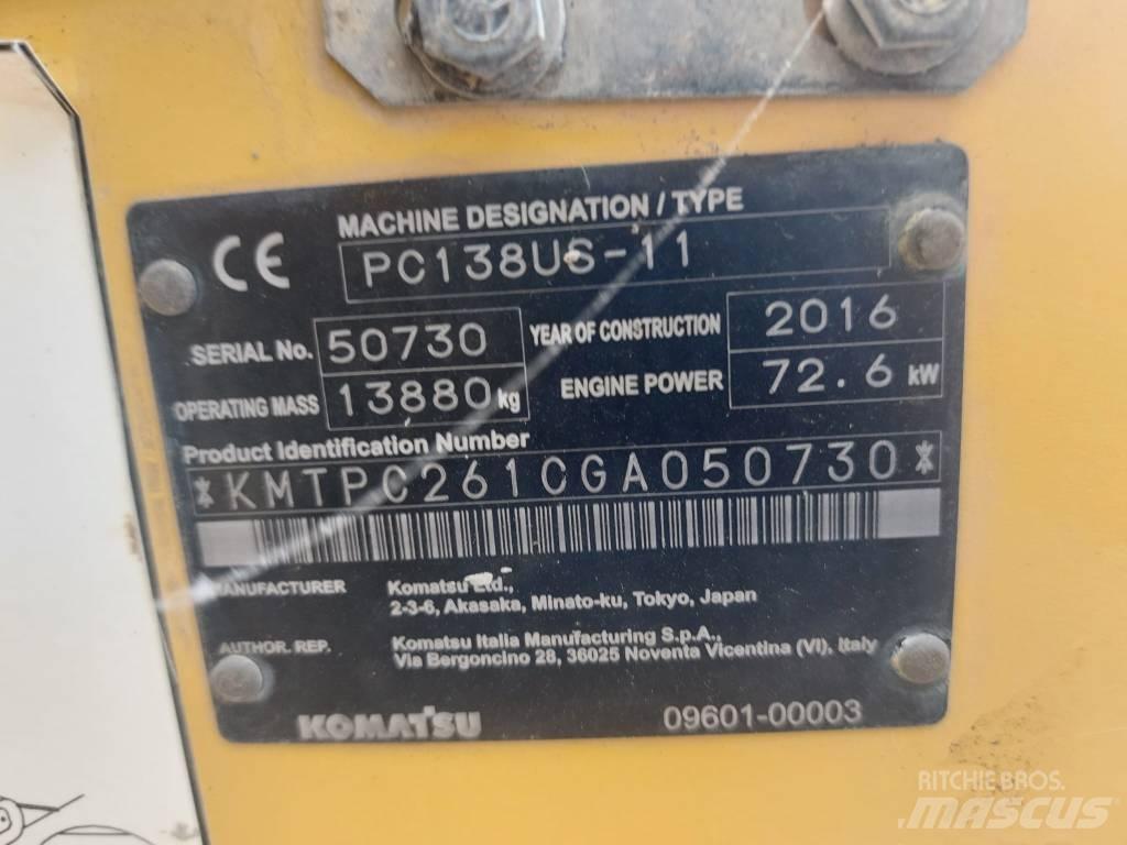 Komatsu PC138US-11 Гусеничные экскаваторы