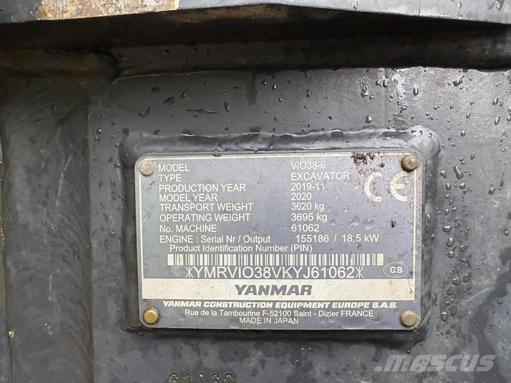 Yanmar Vio 38 Мини-экскаваторы