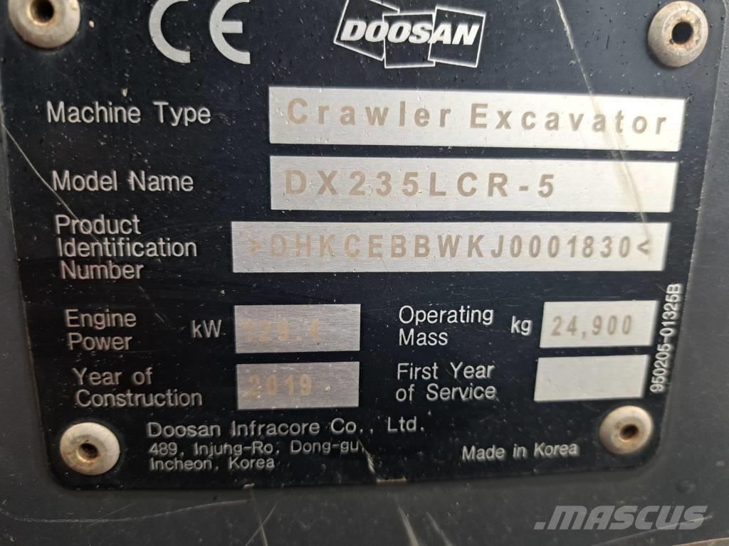 Doosan DX 235 LCR-5 Гусеничные экскаваторы