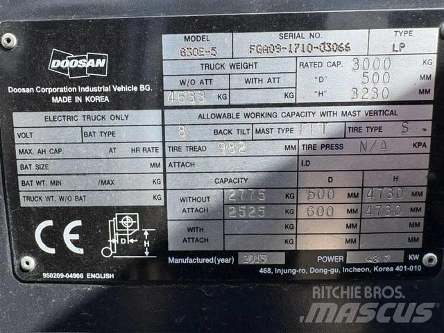 Doosan G 30 E-5 Газовые погрузчики