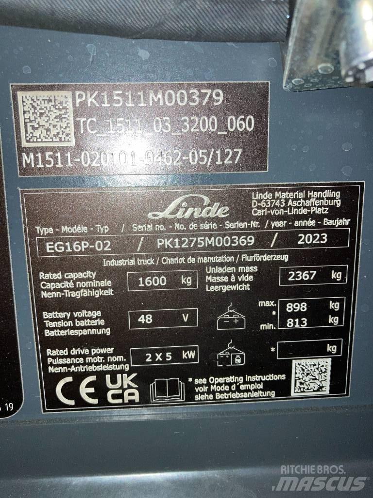 Linde EG16P/1275-02 Электропогрузчики